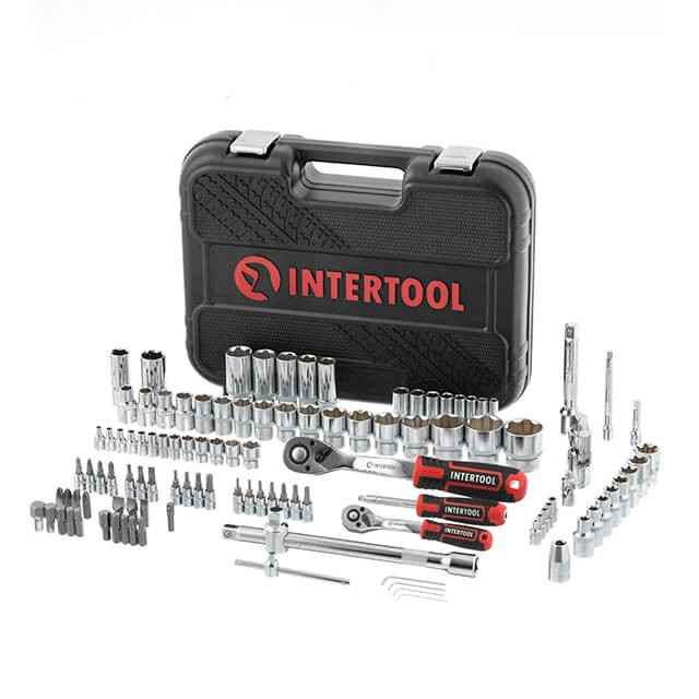 Набор инструментов 1/2" & 1/4", 110 ед., SUPER LOCK STORM, Cr-V INTERTOOL  ET-8110
