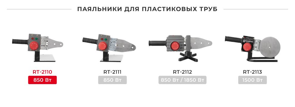 Лінійка паяльників для поліпропіленових труб