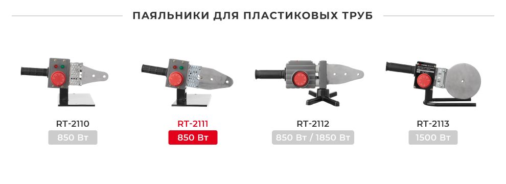 Лінійка паяльників для поліпропіленових труб