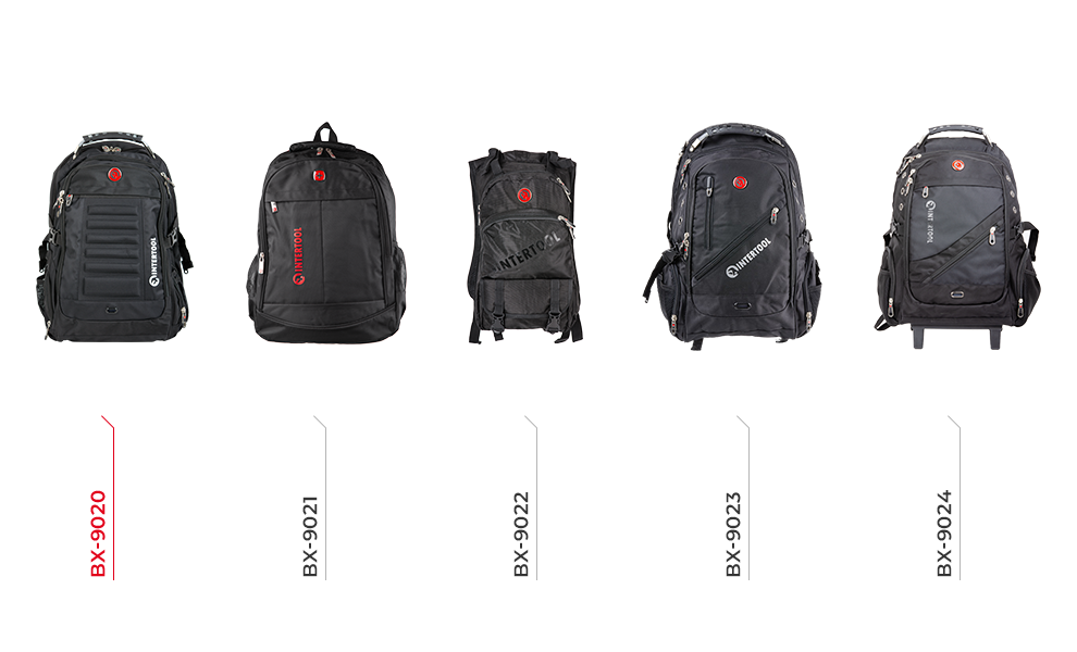 Ассортимент рюкзаков INTERTOOL