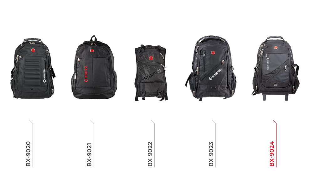 Ассортимент рюкзаков INTERTOOL