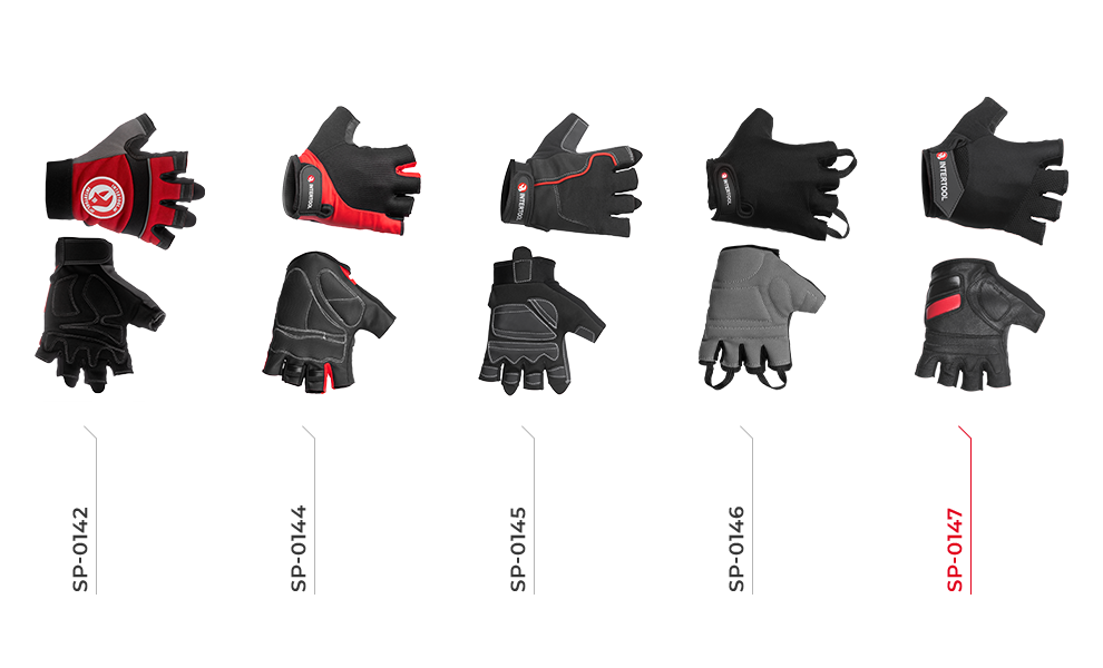 Модельный ряд перчаток без пальцев