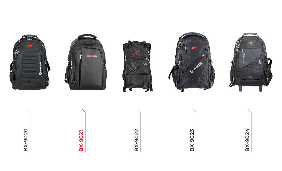 Ассортимент рюкзаков INTERTOOL