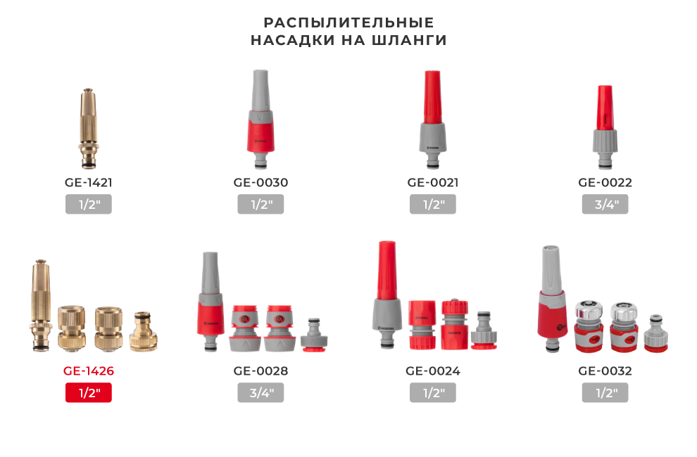 Лінійка насадок для розпилення